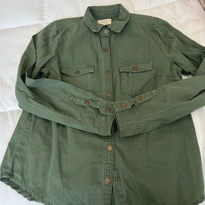 Madewell Green Button-Up Jacket